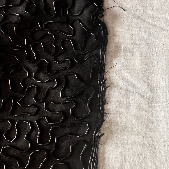 Vintage Laurence Kazar Black beaded gown - Picture 4 of 12